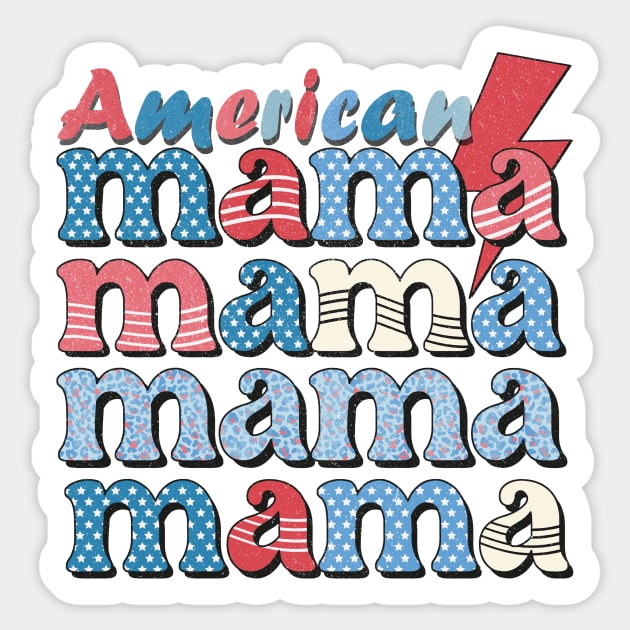 American Mama Sticker by The WYLD Tribe